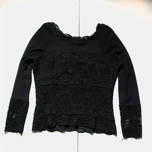Vintage Kay Celine black lace top.